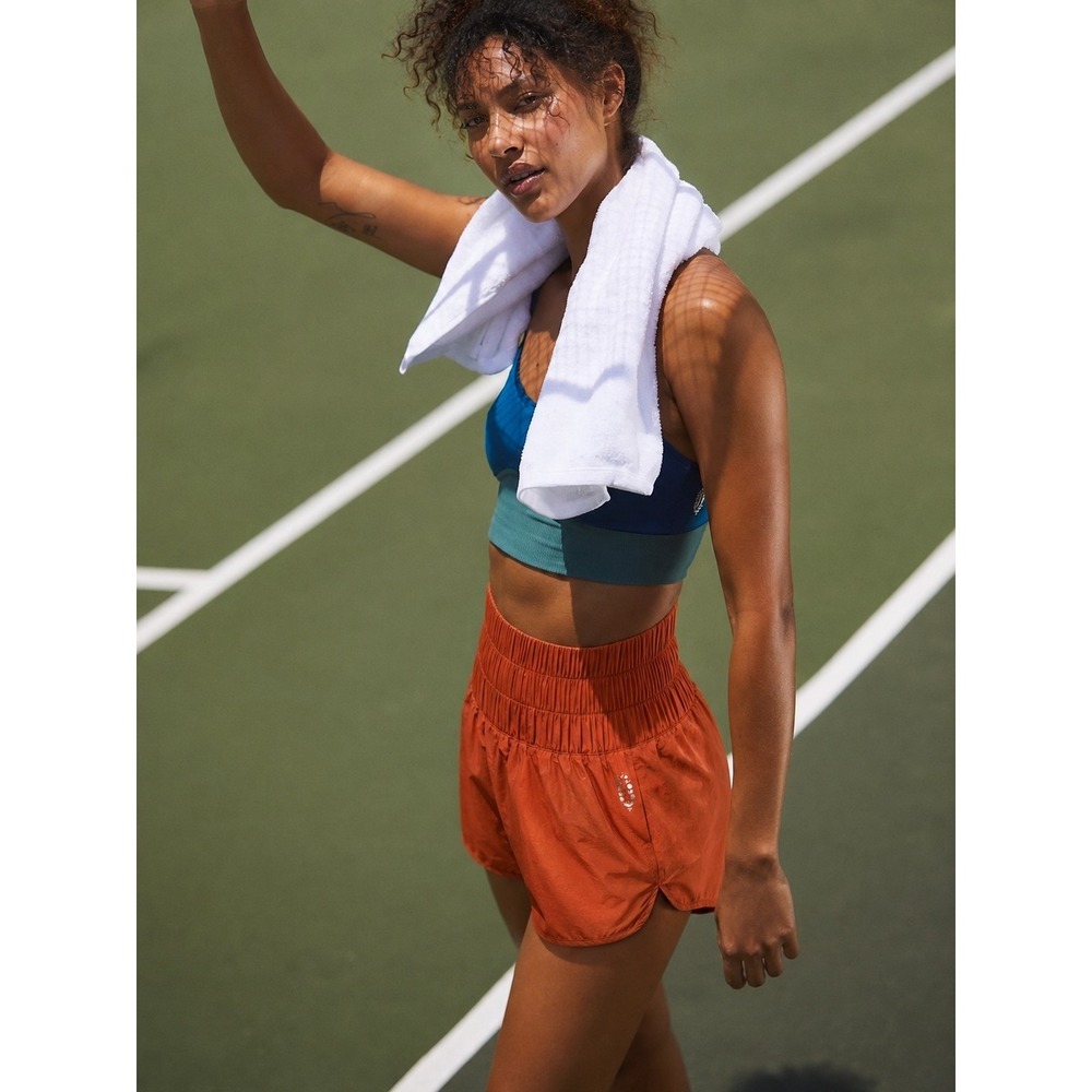 Free People FP Movement The Way Home Shorts XS Burnt Orange Running Athleisure